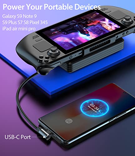 Antank Magnetic Power Bank Compatible With Steam Deck, 16000Mah 45W Pd Fast 3.0 Charging Portable Battery Bank, External Battery Pack With Removable Magnetic Back Mount & Dual Usb-C Cable #TOP6