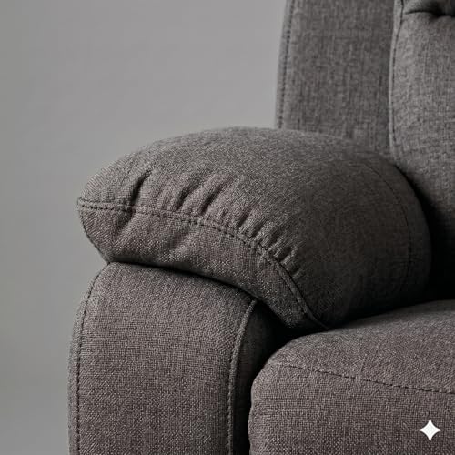 Image of Amazon Brand - Solimo Elira | Single Seater Sofa Recliner | Manual Recliner (Velvet Grey)