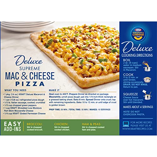 Kraft Macaroni & Cheese Deluxe Dinner, Original Cheddar, 14-Ounce Boxes (Pack Of 8) #TOP3
