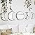 YUBAIHUI Scandinavian Bohemian Home Wall Decor Moon Phase Decorative Mirror Set Acrylic Bedroom Decoration Self Adhesive Ornament Living Room Decor (Black)