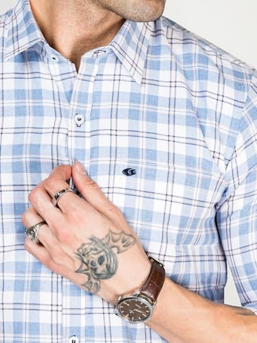 Image of Allen Cooper Checks Shirts for Men - 100% Cotton Comfort Fit Casual and Formal Shirt - Breathable, Soft, Classic Style (Multiple Colors)
