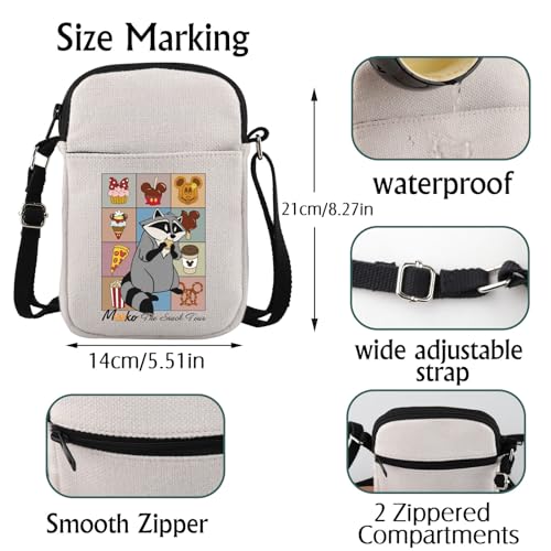 JNIAP Raccoon Gift The Snack Tour Crossbody Bag Magic Kingdom Gift (Me-eko The Snack CB)3