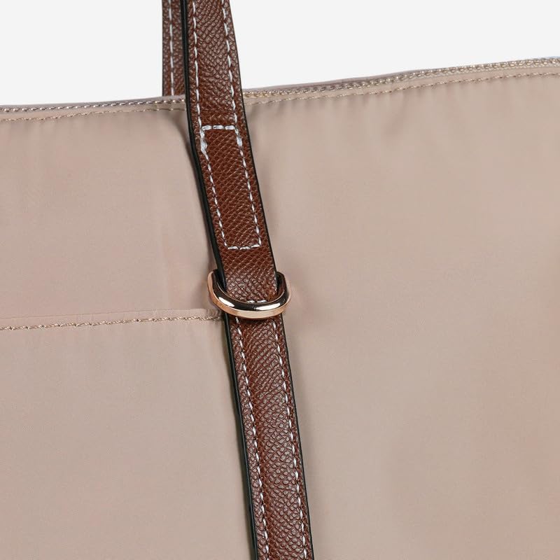 Image of Accessorize London Women's Cream Sutton Nylon Tote