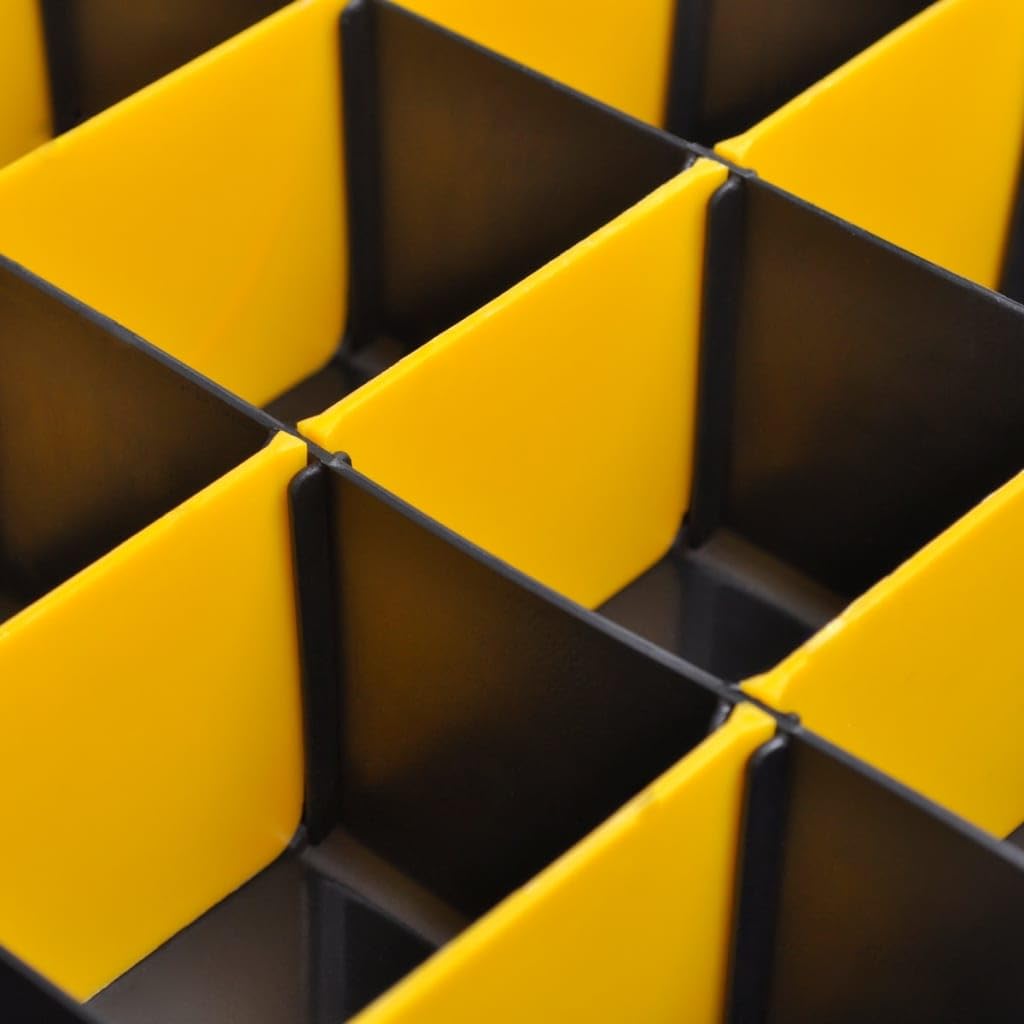 Caja de herramientas de plástico, 6 unidades, con 21 compartimentos por caja, portátil y resistente, para taller, garaje, sótano, almacenamiento y organización de tornillos, tuercas y pernos