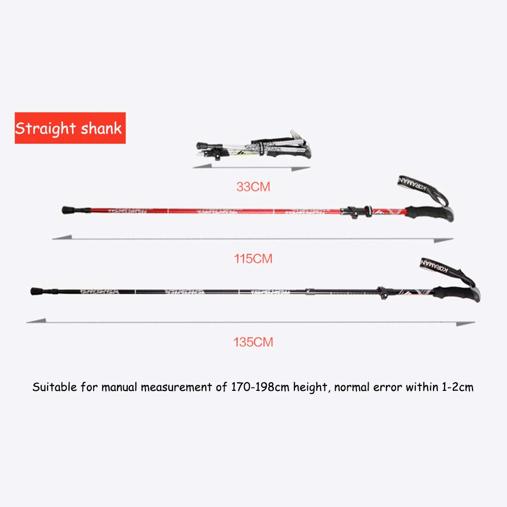 Kije trekkingowe 7075 aluminiowe składane, regulowane, ultralekki, zewnętrzny system blokujący do chodzenia, trekkingu, pieszych wędrówek, wspinaczki ergonomicznie zaprojektowany uchwyt EVA, sprzedaż jednej pary