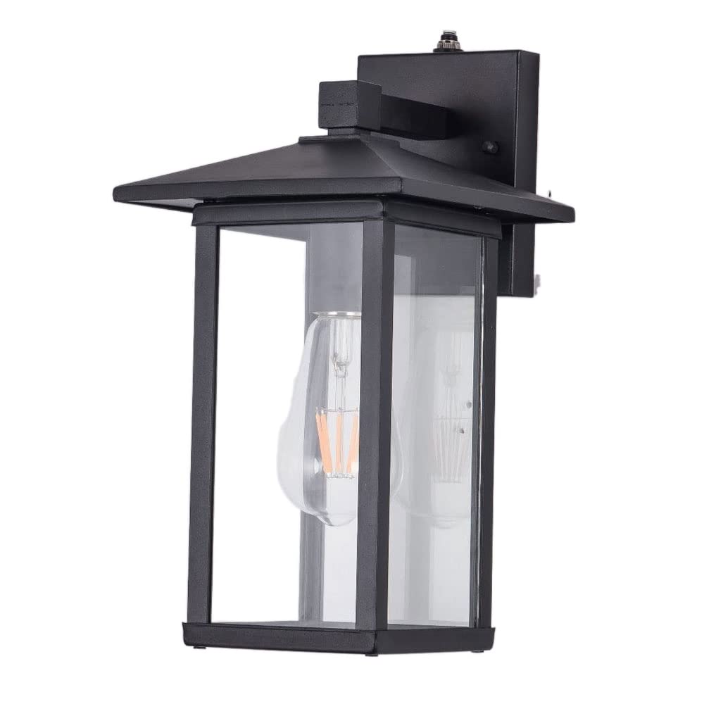 KBUUKYYXouy Dusk to Dawn Sensor，Outdoor Wall Light Fixtures Black Exterior Wall Lantern Waterproof Sconce，Porch Lights Wall Mount for House Garage Doorway Wall Lamp Fixtures