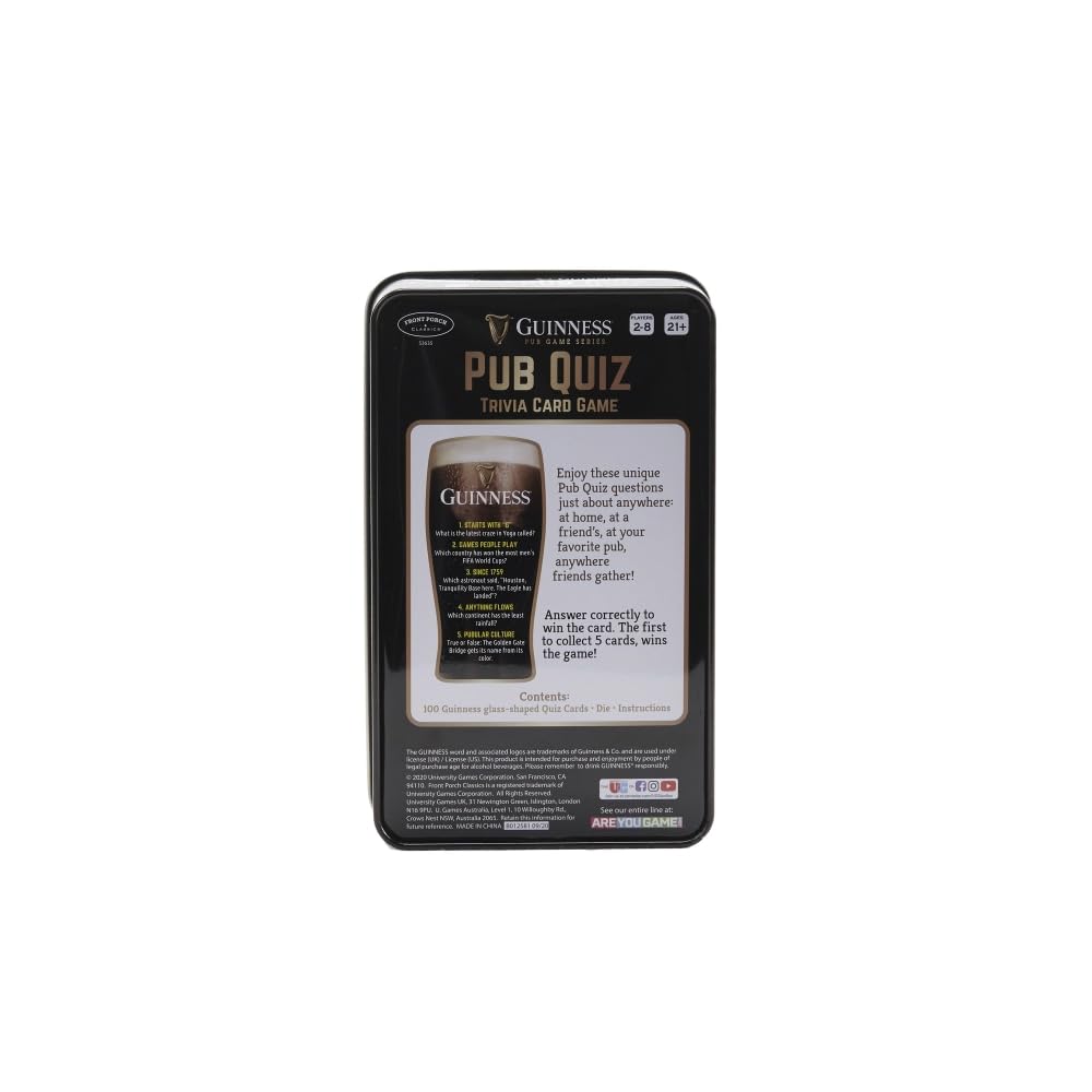 Front Porch Classics | Guinness Pub Game Series - Pub Quiz Trivia Card Game