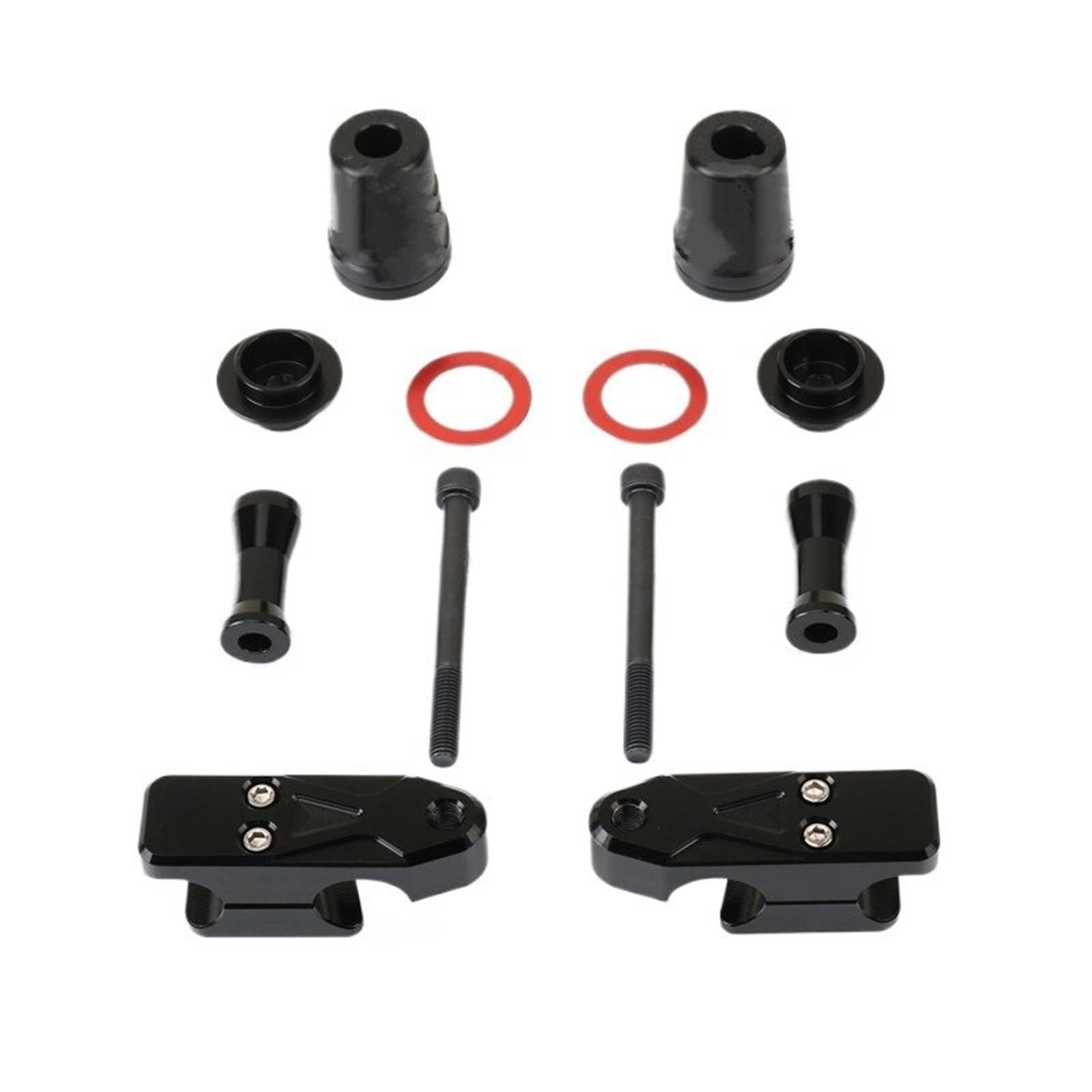 Suwaki ramy motocykla Pasuje Do 450SR 450 SR 450NK 450 NK Motocykl Rama Zabezpieczająca Przed Upadkiem Suwak Owiewka Osłona Crash Pad Protector Przednie tylne koło oś widelca suwaki(Red)