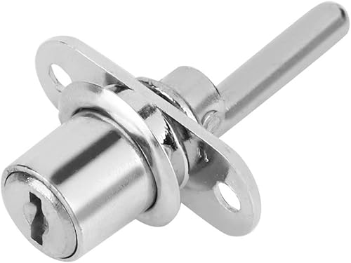 Miniatura 4 de Cerradura de émbolo de armario de escritorio, 2 piezas, armario con llaves, seguridad de oficina, accesorios de muebles de bricolaje (0.630 in plata