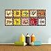 Master_GGGGG Frise Murale Autocollant Papier Peint imperméable en PVC Autocollant de cuisine et de salle de bain Décor Mural Totem animal B 20 cm X 20 cm1 lot de 10 pièces