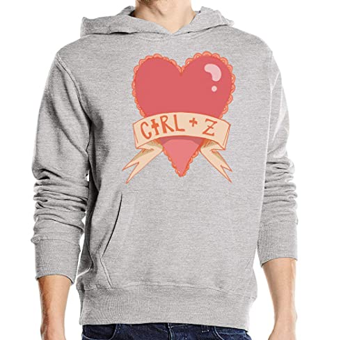 Sweat à capuche gris Heart Control Plus Z Undo confortable et durable anti-bouloches