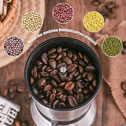 Derlla Kaffeemühle, Edelstahl-Kaffeemühle, Manuelle Kaffeemühle, Espressomühle, Verstellbarer Mahlgrad - Handmühle aus… – Bild 4