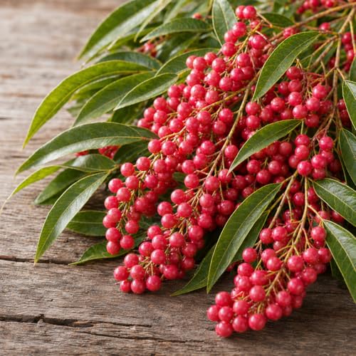 semi di pepe rosa schinus molle – 25 semi selezionati, pianta ornamentale con bacche decorative, aromatica e facile da coltivare, ideale per giardino e vaso