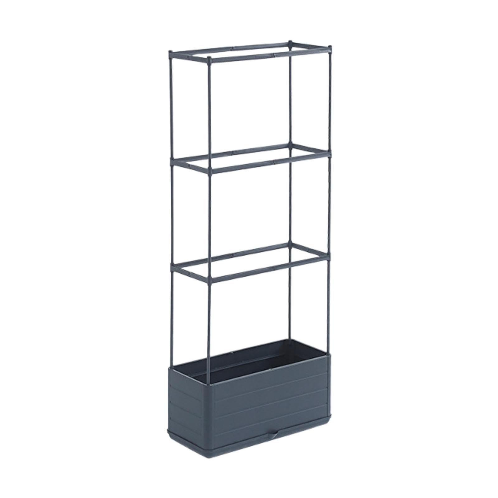 Jardinière Carré Potager Vertical Bac Profond Conteneur Auto-irrigant avec Matériau Résistant Au Soleil Adapté pour Tomates Poivrons, 3 Niveaux