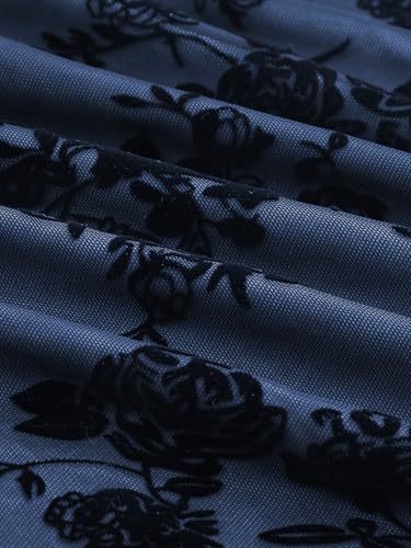 WDIRARA Women's Floral Print Mini Dress Y2K Vintage 90s Goth Mesh Short Cami Dresses4