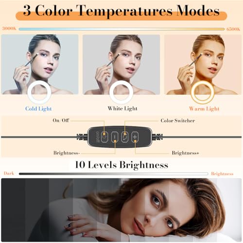 Image of ZORBES USB Clamp LED Ring Light, 5-Color, 10 Brightness Levels