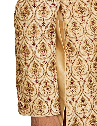Image of Ethnix Men's Heavy Hand EMB. Sherwani with Churidar Jacket