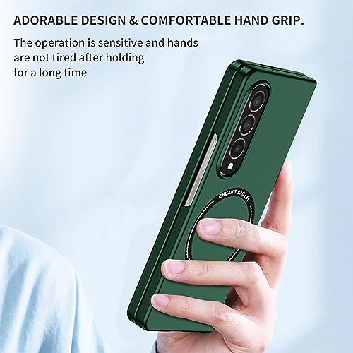 Coque Samsung Galaxy Z Fold 7 magnétique et antichoc en PC mat vert - 2