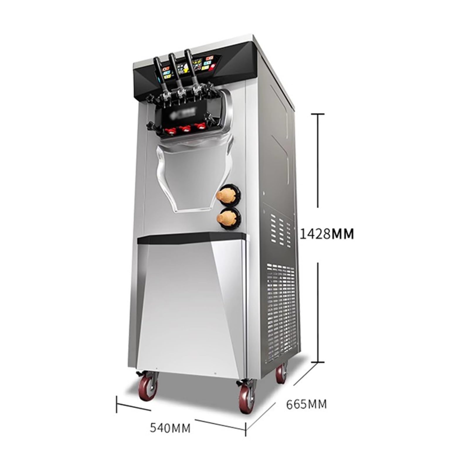 GRFIT heladera Ninja Máquina de Helado Comercial, máquina de Helado Completamente automática, Tienda de té de la Leche, máquina de Helado, máquina de Cono Dulce Heladera