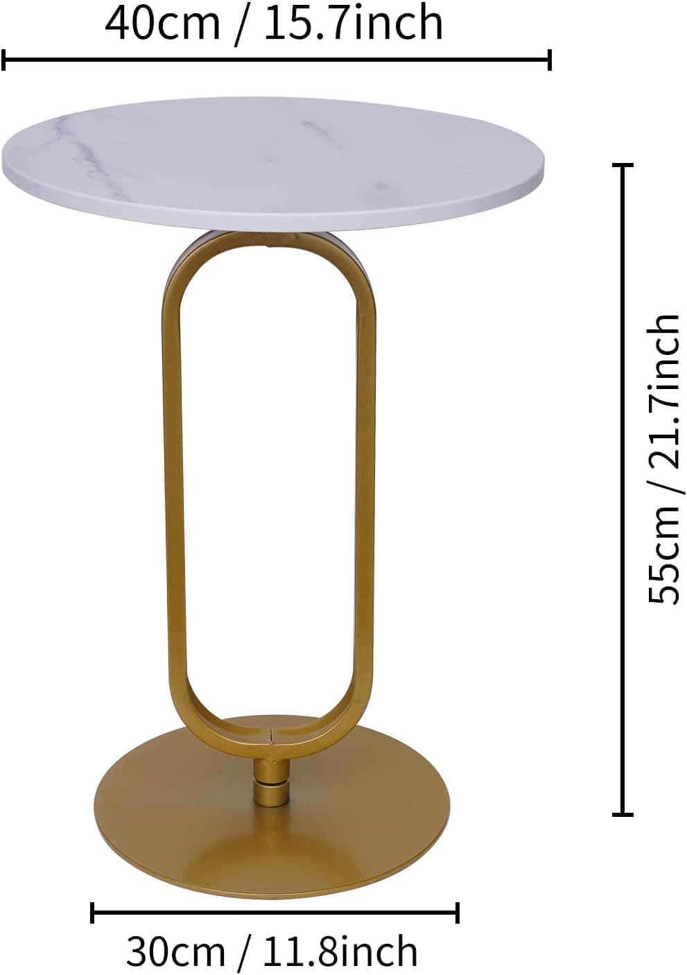 サイドテーブル 大理石 ホワイトゴールド サイドテーブル モダンな