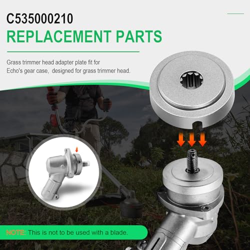 C535000210 Grass Trimmer Adapter Plate Fit for Echo String Trimmer Head, Blade Adapter Replacement Parts for Echo Blade Conversion Kits Used on SRM-225 SRM-280 SRM-266 SRM-210 SRM-211 SRM-251 SRM2620 - Thumbnail 2