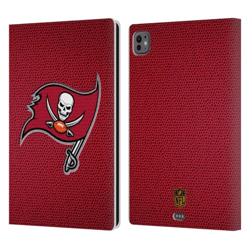 Étui portefeuille iPad Pro 11 M4 cuir véritable blason NFL Tampa Bay Buccaneers