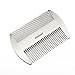 Airisland Dual Action Stainless Steel EDC Credit Card Size Comb Wallet Comb Pocket Comb Anti-Static Hair Comb Beard Mustache Comb for Man
