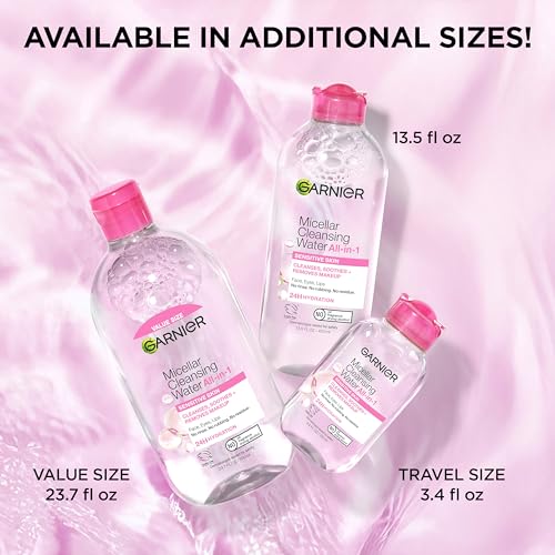 Garnier Micellar Water, Facial Cleanser & Makeup Remover, 3.4 Fl Oz - image 9
