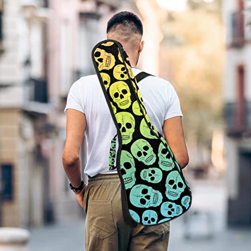 Sac de transport étanche pour ukulélé ténor imprimé crânes - 5