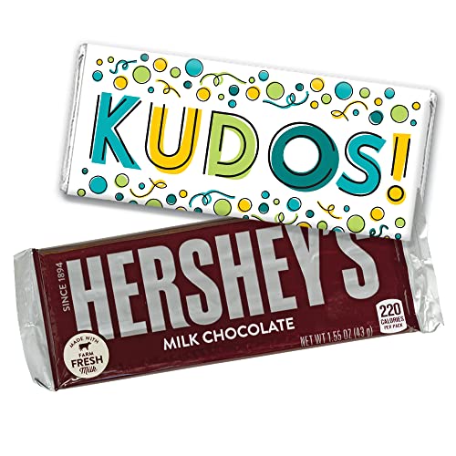 12Ct Personalized Thank You Candy Hershey Chocolate Bars (12 Count) Kudos - Bulk Thank You Employee Appreciation - No Assembly Required #TOP17