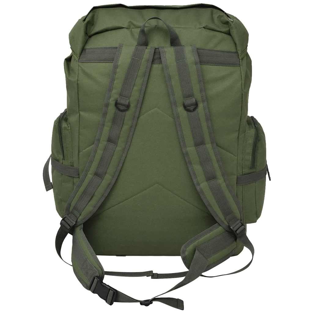 Zaino militare da 65 l, in poliestere 600D, impermeabile, con spallacci imbottiti, cintura in vita e diverse tasche, ideale per attività all'aperto, escursionismo, trekking e vita quotidiana