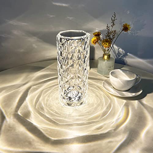 Image of Crystal Diamond Night Light -16 Color RGB Changing LED Lights USB Remote and Touch Control Desk Lamp for Bedroom Living Room Decor Christmas