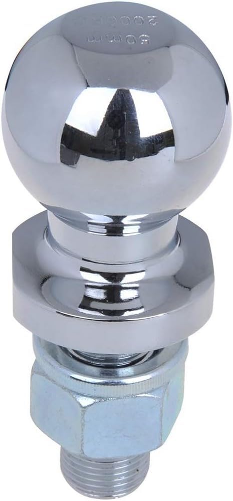 Trailer hitch ball, 2 t ball bolt, straight farm rail, 50mm