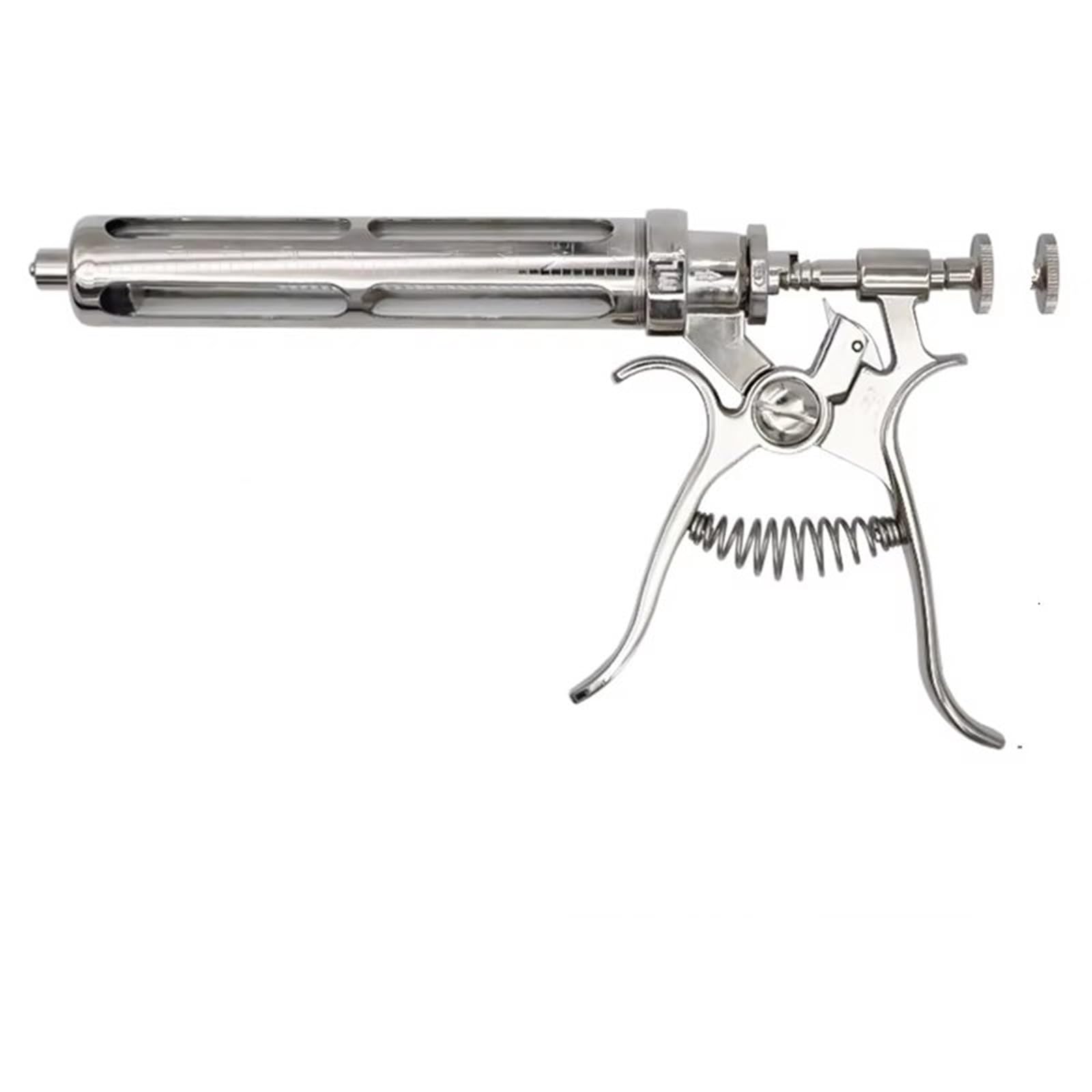 Pistolet D'alimentation Vétérinaire à Manche Seringue Vétérinaire D'injection Continue 10/20/30/50ml Pistolet De Vaccination Automatique Pour Vache Porc Mouton(50ml)