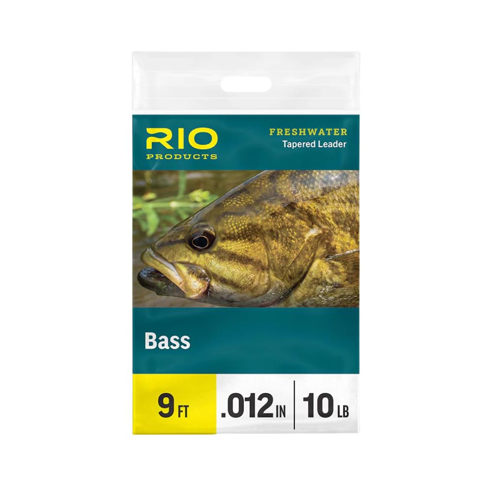 Bass Leader, Freshwater Tapered Leader for Fly Fishing, Designed for Bass Fly Fishers