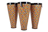 Toca Nesting Drums Freestyle II Nesting Ashiko 12"x23" 3er Set Kente Cloth TSSNA-3PCK-FP