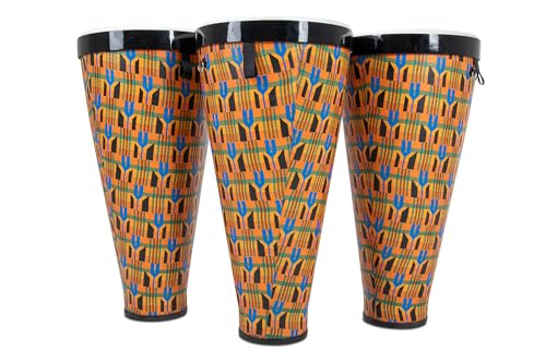 Toca Nesting Drums Freestyle Ii Nesting Ashiko 12 "X23" Set Di 3 Kente Cloth Tssna-3Pck-Fp