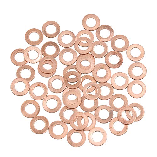 Rondelle d'étanchéité cuivre 8mm contre les fuites d'huile de carter | Lot de 50 joints