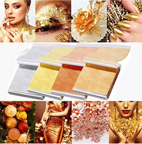 Image of GSWC. 300pc Metallic Gold FOILS Clarity FOILS Sheets Gliding FOILS Imitation Gold FOILS for DIYE,FRAM,Art & Craft,Furniture Decoration ETC
