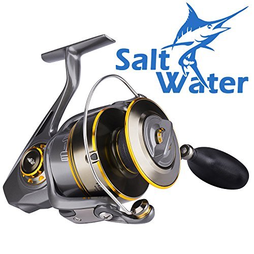 HAIBO Saltwater Spinning Reel with Corrosion Resistant, Max 61.7 lbs Drag is Ideal Conquering Big-Game Fishing, Surf Fishing - Durable & Punishing Saltwater Battles