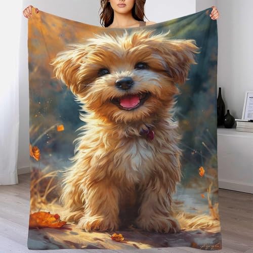 Couverture Yorkshire Terrier chaude plaid isolant 100x130 cm pour bureau - 6
