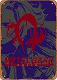  NIUMOWANG Metal Gear Solid Gaming World - Letrero de metal decorativo retro vintage de 8 x 12 pulgadas