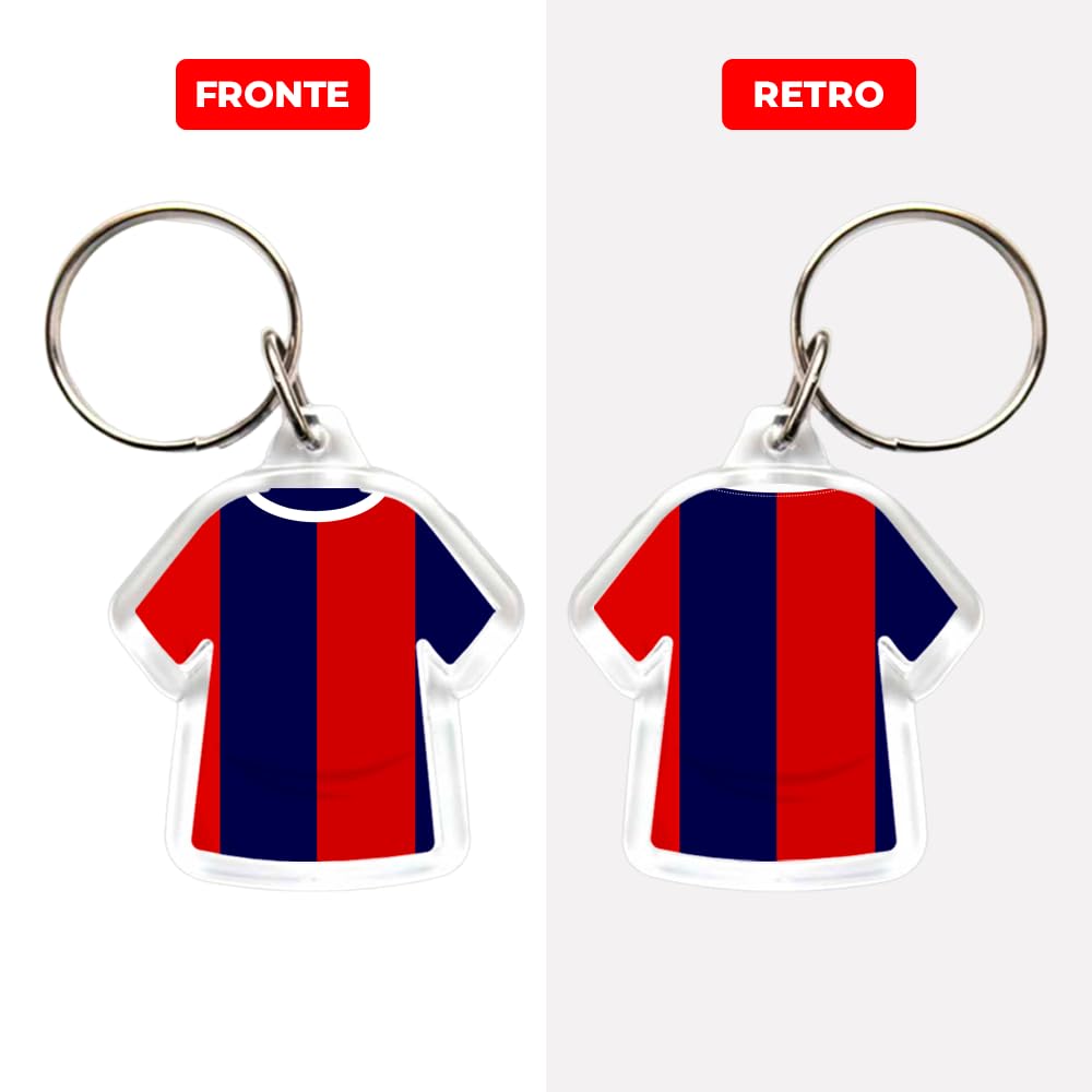 1/10/20/50 Portachiavi Personalizzabili con sagoma T-Shirt in Acrilico - Portachiavi Personalizzato per Società Sportive, Club e Associazioni - Idea Regalo Uomo e Ragazzo