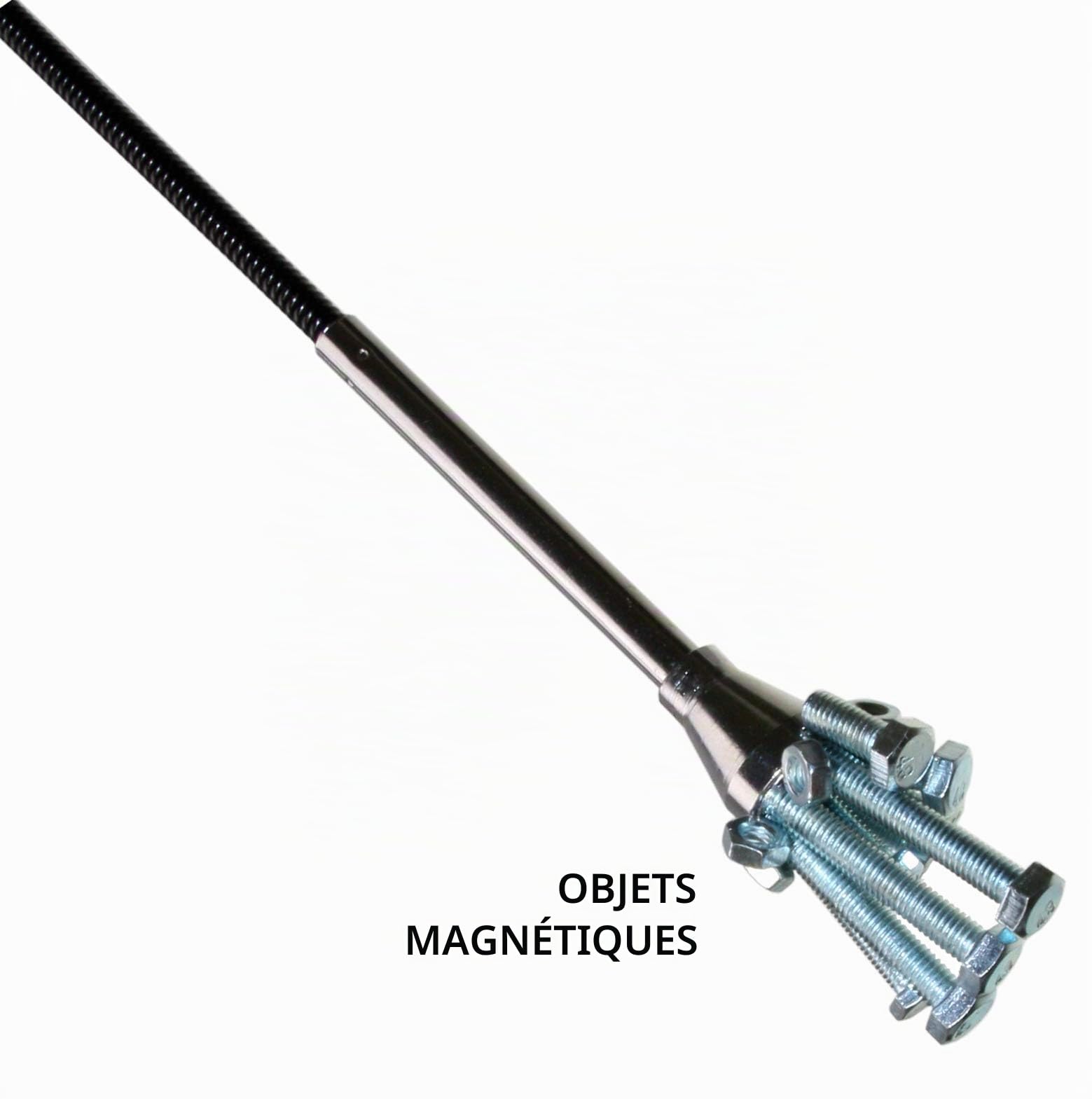 Pince à griffes flexible 2 en 1 - Outil de préhension (système de pression à ressort) avec anneau magnétique - 94 cm - Extra long