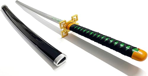 Miniatura 8 de Demon Slayer Sword 41inch,with Display Stand and Belt, Rengoku SwordTanjiro SwordZenitsu SwordAnime Original Texture,for Demon Slayer Cosplay and