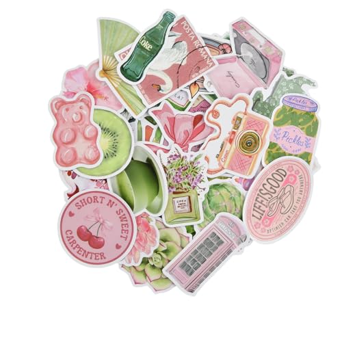 Culinavog 100 peças autocolantes Aesthetic, autocolantes Scrapbooking, auto-colantes fantásticos, autocolante decorativos, autocolantes bonitos para decorar garrafas de água e laptops, autocolantes