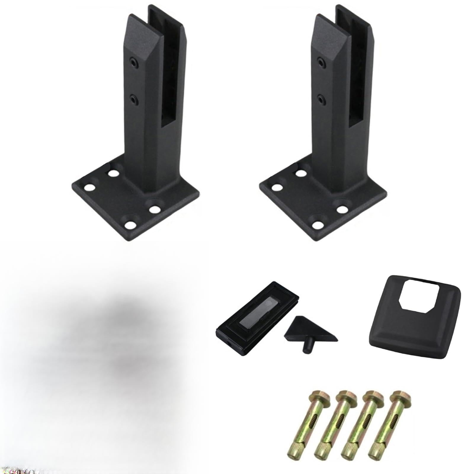 Abrazaderas de vidrio resistentes para vidrio de 8 a 13 mm, paquete de 2 abrazaderas de poste de barandilla de barandilla de valla de piscina, acero inoxidable de 200 mm para escalera de balcón