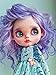 Diy Peindre Par Nombre Portrait De Poupée Aux Grands Yeux De Cheveux Bouclés Violets De Dessin Animé Par Numero Adulte Peint À La Main Peinture Murale Salon Décoration Peintu 40X50Cm Sans Cadre