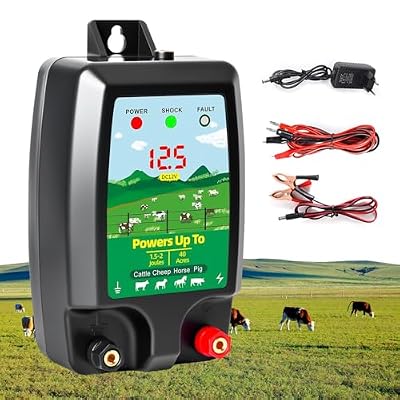 Dispositivo de cerca eléctrica de 12 V con pantalla LED