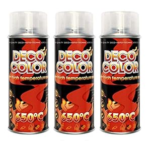 Deco Color 3 Stück Ofenlack Spraydosen